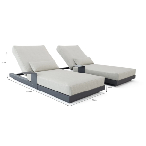 Amado Aluminium-Gartenliegen 221